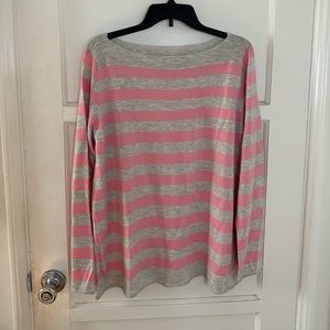 ✨3/$10✨Gap Pink and Gray Striped lightweight sweater